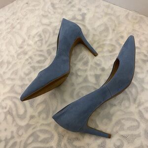 Kelly & Katie Blue Suede Heels
